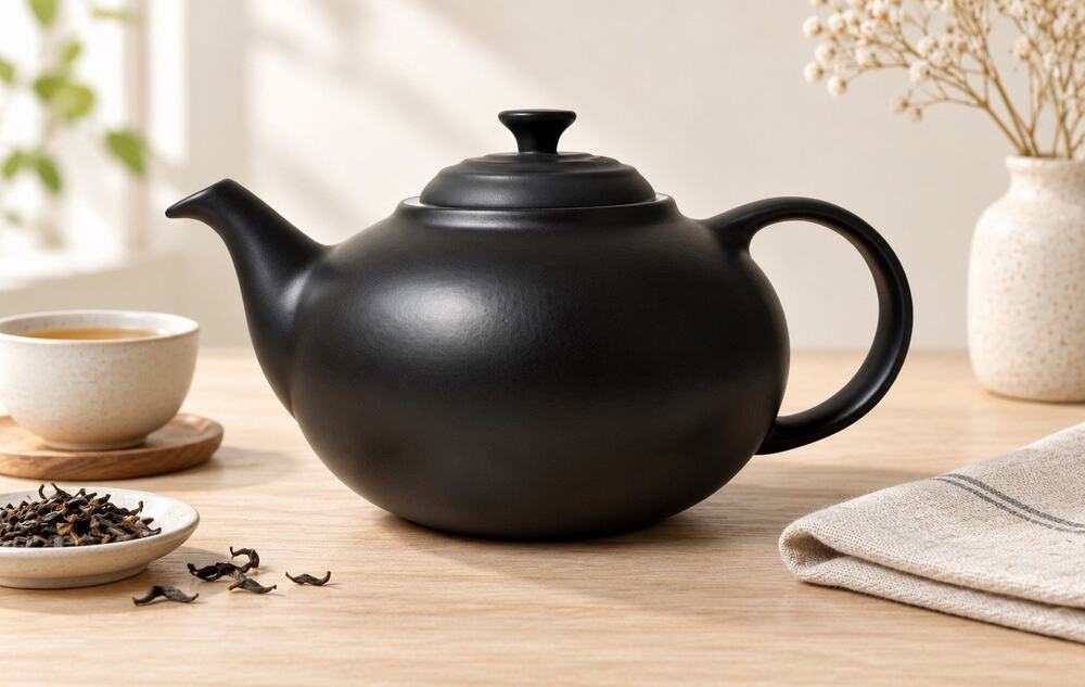 Le Creuset Teapot 1.3L Stoneware Black Matte NEW